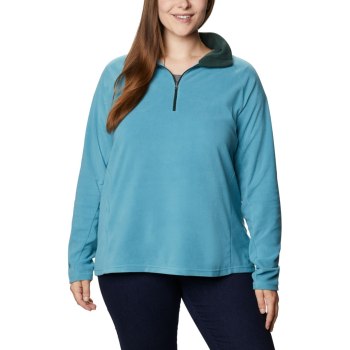 Columbia Glacial IV 1/2 Zip Plus Size, Sudaderas Azules Para Mujer | 084971-HMI